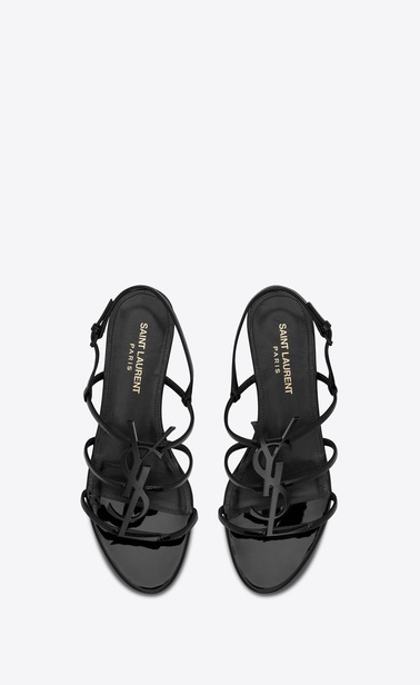 CASSANDRA Open sandals in patent leather